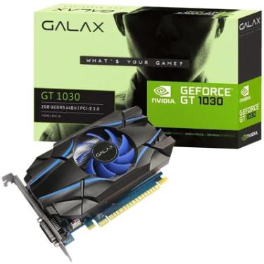 Imagem de Placa de Vídeo Galax GT 1030, NVIDIA GeForce 2GB, DDR5, 64 Bits, 6008MHz - 30NPH4HVQ4ST