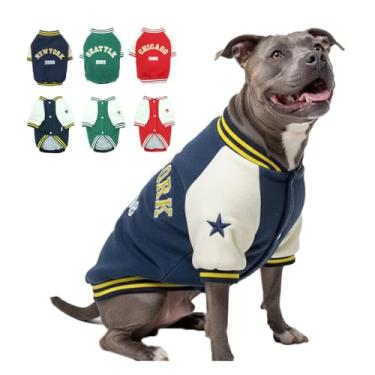 Imagem de LUVMOJO Jaqueta de inverno para cães XXL – Casaco de lã para cachorro com bordado urbano, roupa quente de encaixe com forro grosso para cães grandes, roupas esportivas para cães para clima frio