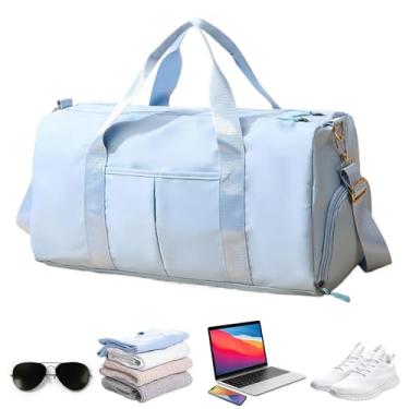 Imagem de Bolsa esportiva impermeável, bolsa de treino com compartimentos - Bolsas de ginástica em tecido Oxford com grande capacidade | Bolsas de fitness multifuncionais, bolsa de ombro resistente ao desgaste