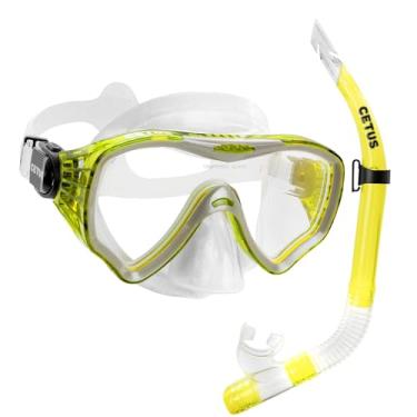 Imagem de Kit de Mergulho Máscara+respirador Cetus New Parma Pro - Amarelo