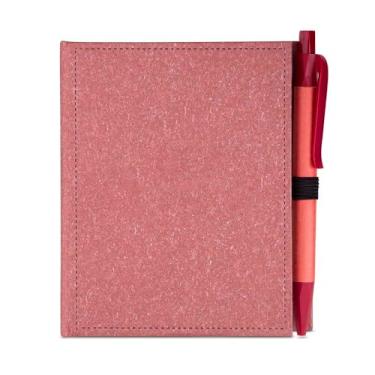 Imagem de Caderno A5 com Capa Dura, 80 Folhas Pautadas, Material Sintético, Suporte para Caneta, Elástico, Miolo Bege (Mini Caderno A6 Vermelho)