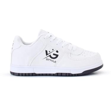 Imagem de Tênis Infantil Para Meninos Masculino Dia a Dia Escola (Branco, BR, Criança de 9 a 12 anos, Numérico, 30)