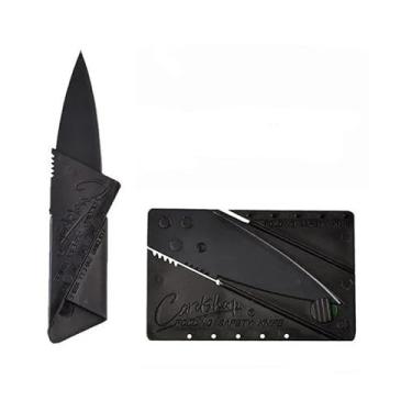 Imagem de Canivete Dobrável Cardsharp, Cartão de Crédito, Preto, Portátil
