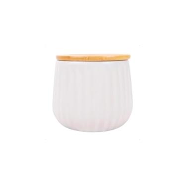 Imagem de Porta Algodão Multiuso Transparente com Tampa e Divisórias, Plástico, 10x10.5x14.5cm, 350g, Organizador para Banheiro e Cozinha