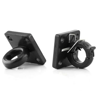 Imagem de POCREATION Fivela de Reboque de Metal, Substituição Sólida e Durável para Axial SCX10 RC4WD D90 1/10 Carro de Esteira Com Controle Remoto, Com Parafusos e Porcas para Fácil Instalação (BLACK)