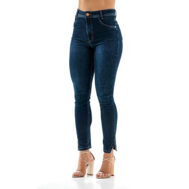 Imagem de Calça Jeans Feminina Hot Cropped com Abertura Barra-Feminino