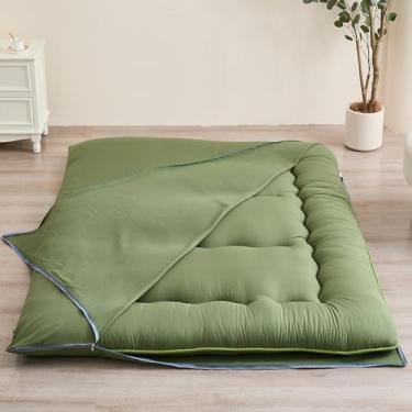 Imagem de Zelladorra Protetor de móveis japonês Futon (verde claro, Queen)