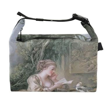 Imagem de TSENQUE Boucher Prints Lancheira Mensagem Secreta para Mulheres Lancheira Macia Lancheira para Trabalho Rosa Linda Bolsa Térmica para Adultos