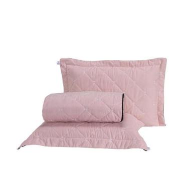 Imagem de Kit Cobre Leito Dupla Face Casal Padrão 3 Peças Bordado Essence Hiperc