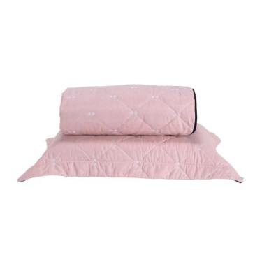 Imagem de Kit Cobre Leito Dupla Face Solteiro 2 Peças Bordado Essence Hipercal 4