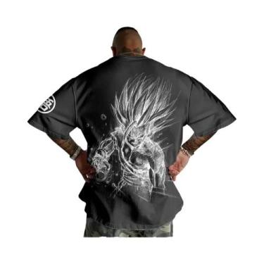 Imagem de Camiseta Dragon Ball Z Em Algodão Puro, Respirável, Elástica, Confortá