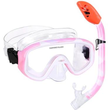 Imagem de Set de Snorkel KUYOU para Niños con Máscara de Buceo Antivaho y Gafas 