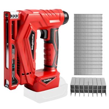 Imagem de Pregador Brad de calibre 18 2 em 1/grampeador de coroa estreita para bateria Milwaukee M18, pistola de pregos sem escova sem fio com ajuste de profundidade e 2.000 fixadores, para trabalhos de