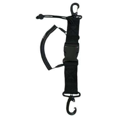 Imagem de IEUDNS Cordão de espiralado para mergulho, com mola, em fita de nylon, anti-perda, ideal para esportes subaquáticos.