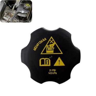 Imagem de Tampa do reservatório de refrigeração do radiador 68442532AA 53479332 compatível com Chrysler Pacifica 2013-2026 | Dodge Durango | Jeep Cherokee Compass Gladiator Grand Cherokee Wrangler | Ram 1500