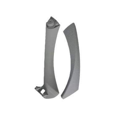 Imagem de Maçaneta do painel da porta interna Tampa interna esquerda/direita + maçaneta da porta Kit de substituição da maçaneta da porta interna compatível com BMW Série 3 E90 2005 2006 2007-2012(Grey Left)