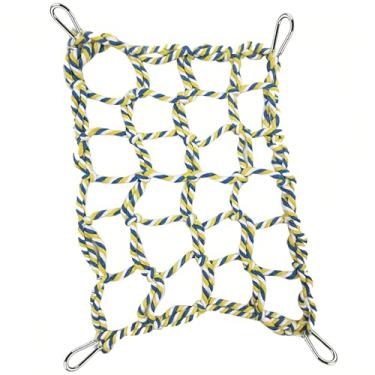 Imagem de Corda de escalada colorida para gaiola - Corda multicolorida de rato, rede, ponte e escada, acessórios de gaiola para animais pequenos como hamster, rato, pássaro, furão, porquinho-da-índia
