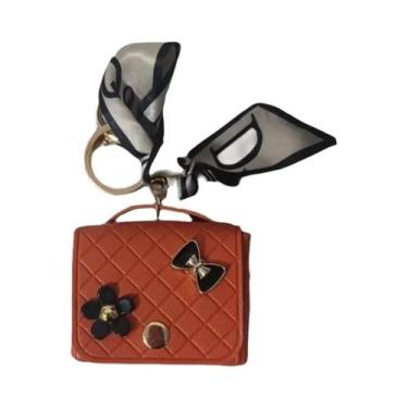 Imagem de Bolsa De Chaves Em Forma De Coruja, Mini Porta Moedas Em Couro PU, Pin