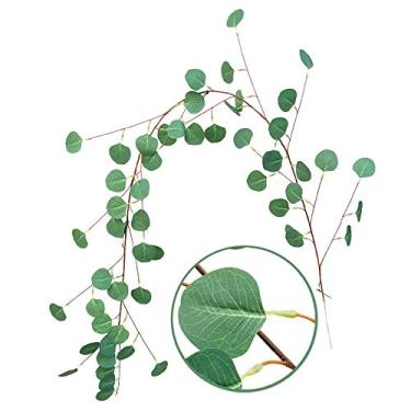 Imagem de Guirlanda de Folhas Pendentes Artificiais - Falsas Realistas Outono para Decoração Festa Halloween Casamentos e DIY Tecido Seda Premium Plantas Naturais Interiores Paisagem Gramado Cerca Porta Parede