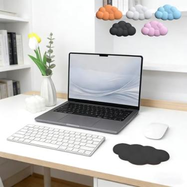 Imagem de Almofada ergonômica macia para descanso de pulso para suporte de teclado, uso na mesa