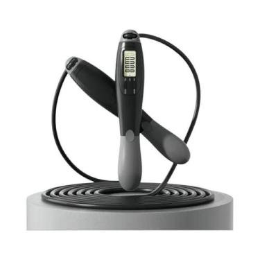 Imagem de Corda De Pular Ajustável De Aço Com Contador Para Treino De Fitness, A