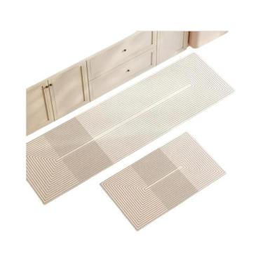 Imagem de Tapete De Cozinha Super Absorvente De Diatomita Longo, Macio, Lavável 