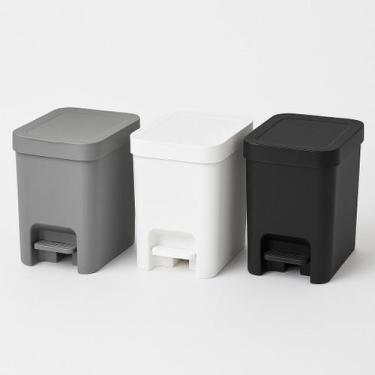 Imagem de Lixeira Pedal C/ Tampa 6 Litros Cesto de Lixo Banheiro Cozinha Trium O