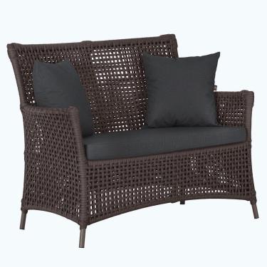 Imagem de 1 Sofá área Externa Igapó Alumínio Marrom Corda Náutica E11 Marrom