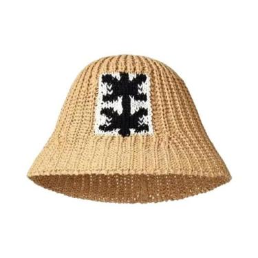 Imagem de Chapéu Bucket Feminino De Verão 2024 Em Tricô Vazado Com Proteção Sola