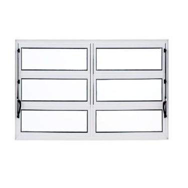 Imagem de Janela Basculante de Alumínio 0,60 X 1,50 Linha All Soft Cor Branco Du
