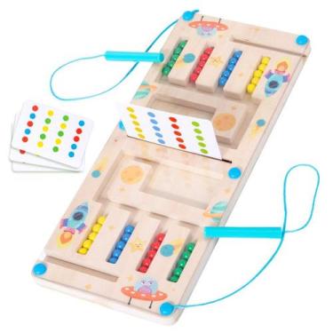 Imagem de Brinquedo educativo Rolling Ball Logic Game de quatro cores para crian