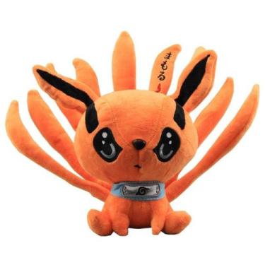 Imagem de Brinquedo de boneca de pelúcia de nove caudas de 21 cm laranja para cr