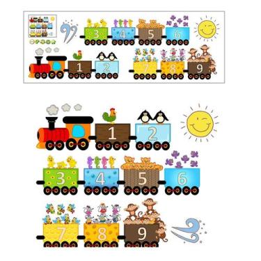 Imagem de Adesivo de parede Learning Animal Classroom Adesivos 70x25cm - Gloome 