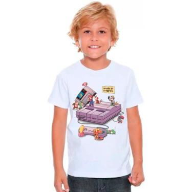 Imagem de Camiseta SUPER NINTENDO Games Jogos Moda Infantil Roupa Criança 01 - D