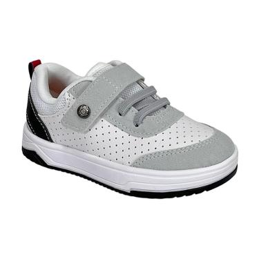 Imagem de Tênis Kidy Happy Respi-tec Infantil 3131050 Branco/Cinza-Unissex