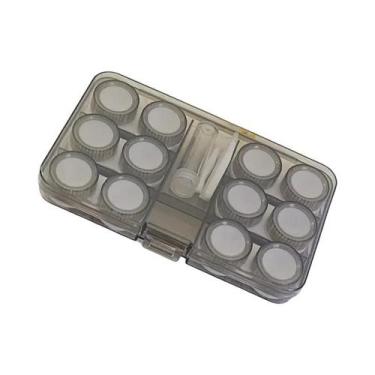 Imagem de Estojo Transparente 6 Em 1 Para Lentes De Contato Com Pinça, Caixa Por