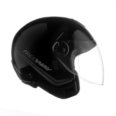 Imagem de Capacete de Moto Peels Freeway Classic Preto Brilho