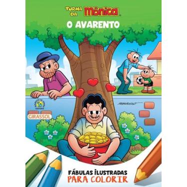 Imagem de Turma da Mônica - Fábulas Ilustradas para colorir - O Avarento - Giras