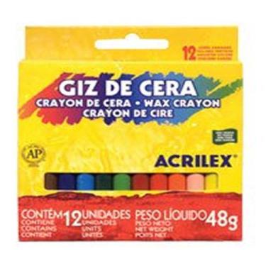 Imagem de Giz de cera acrilex cx c/12 cores    acrilex   90120000
