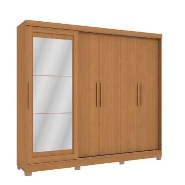 Imagem de Guarda-Roupa Casal CB01N564 5 Portas 4 Gavetas com Espelho e Pés Kappesberg