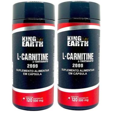 Imagem de Kit 2 L. Carnitina 240 Cápsulas - King Earth - Rei Terra