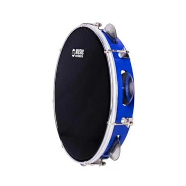 Imagem de Pandeiro ABS 10 Azul Pele Poly Preta PHX