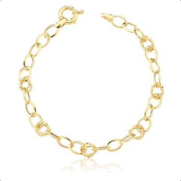 Imagem de Pulseira Feminina Ouro 18k De Argolas - S.Demór Jóias