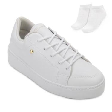 Imagem de Tênis Casual Ramarim e Meia RM24-24762, Branco, 37