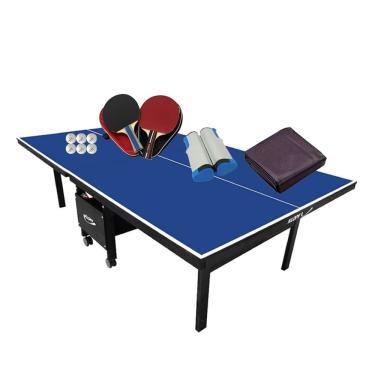 Imagem de MESA PING PONG 1084 KLOPF + 2 Kits c/ Estojo + Rede 5096 + Capa Mesa Fechada
