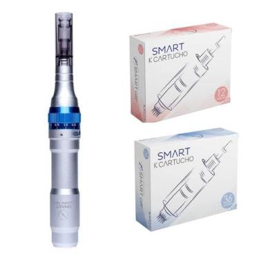 Imagem de Kit Caneta Dermapen + 20 Cartuchos de 12 e 36 Agulhas - Smart GR