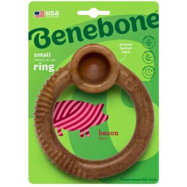 Imagem de Brinquedo Roer Mordedor Benebone Ring Bacon Para Cães Pequeno