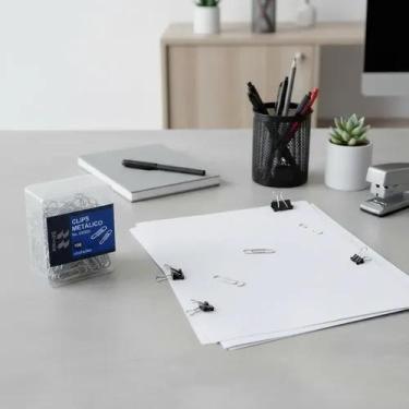 Imagem de Clips Papel Stivale 2000 Unid. Metal 28mm Organizador Escritório Duráv