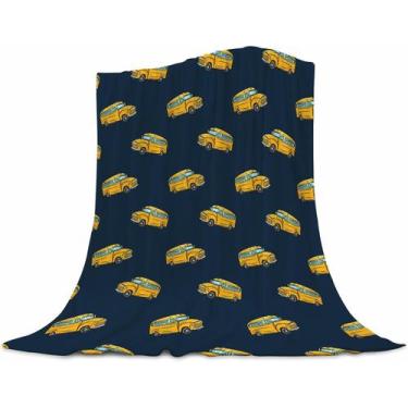 Imagem de Cobertor de bebê ubnlkto School Bus 76x102 cm de flanela macia