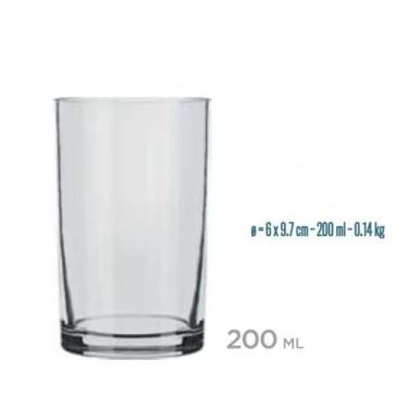 Imagem de Copo Suco Água Drink 200ml Vidro Cilíndrico - Nadir Fiqueiredo